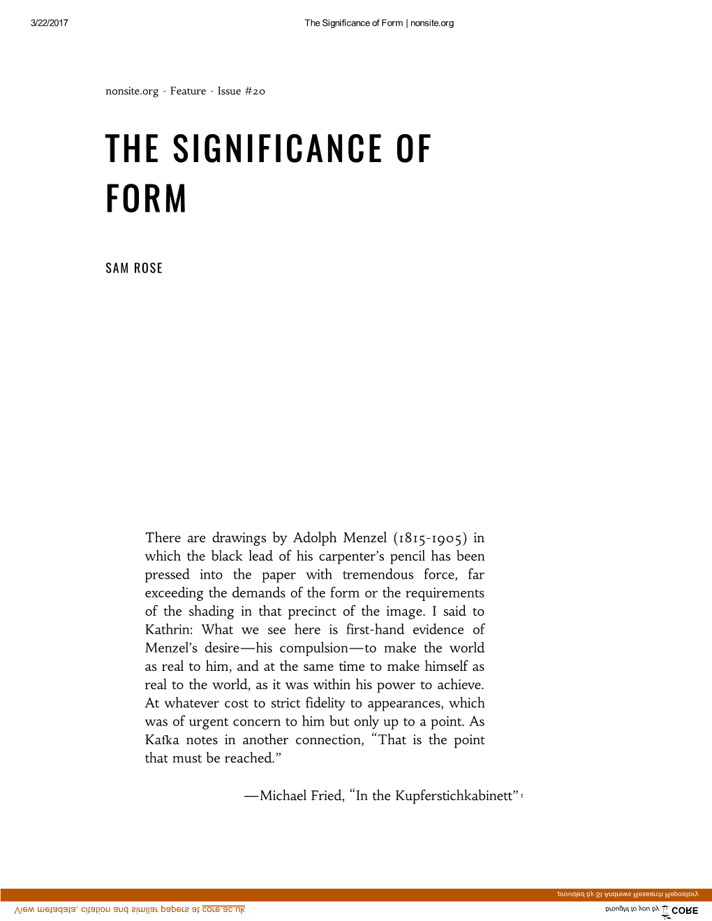 The Significance of Form | Nonsite.Org