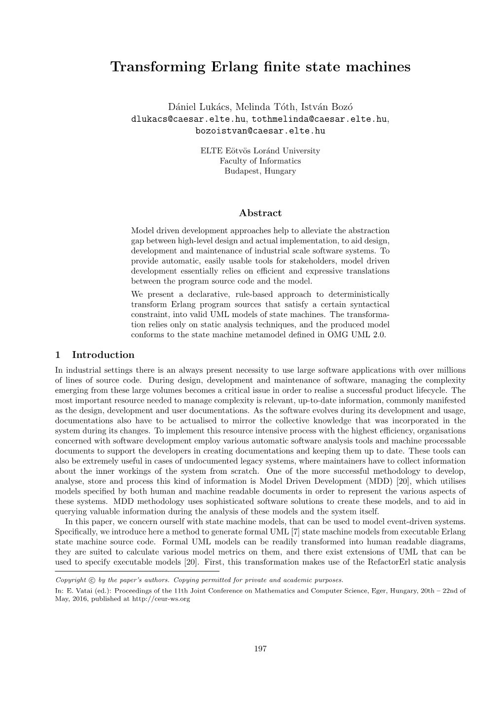 Transforming Erlang Finite State Machines