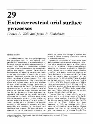 Extraterrestrial Arid Surface Processes Gordon L