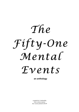 Research on the 51 Mental Events