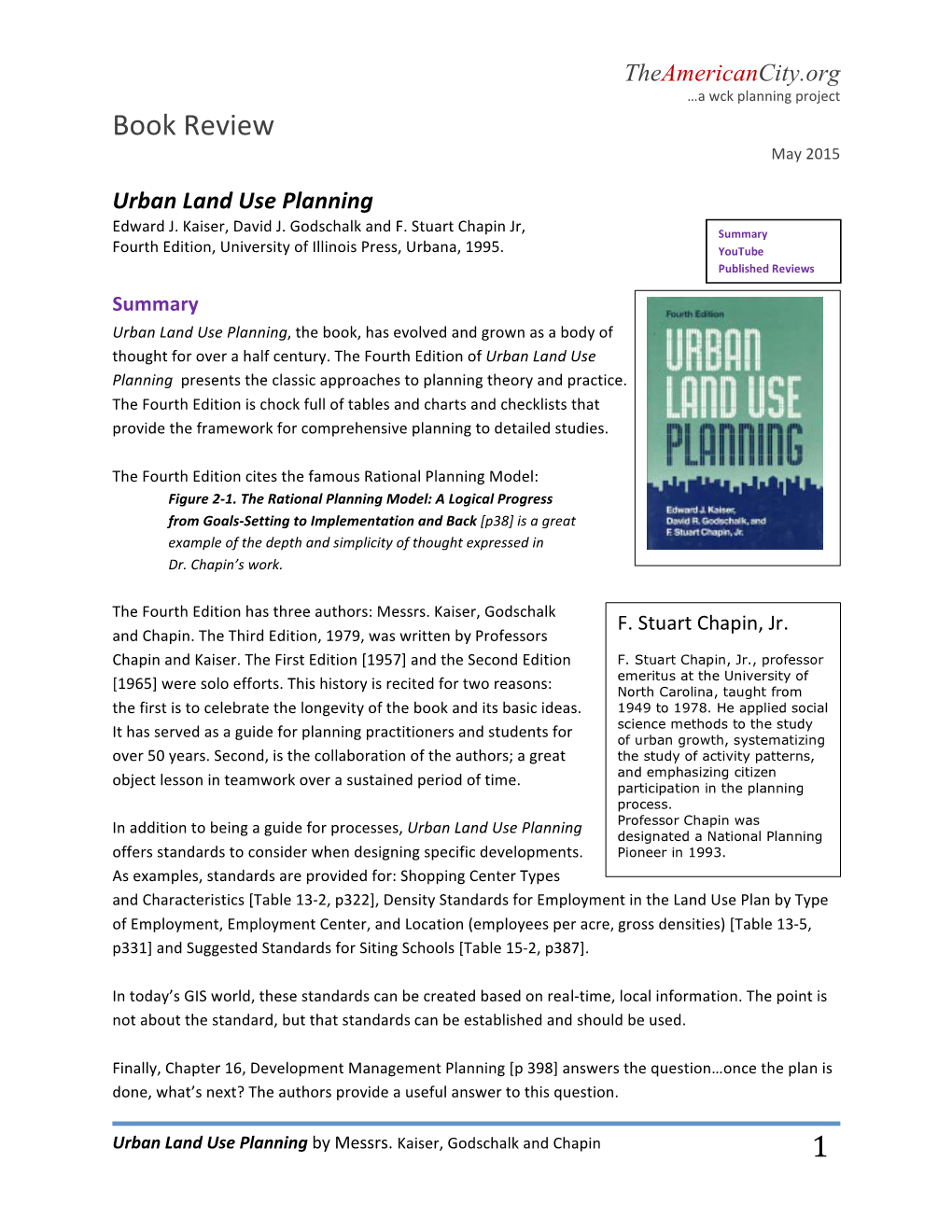 Urban Land Use Planning 6.2.15