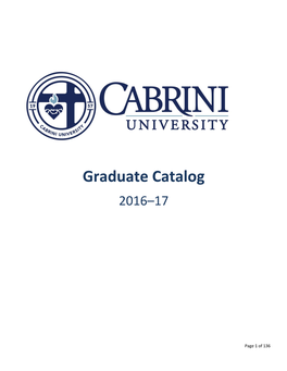 2016–17 Graduate Catalog