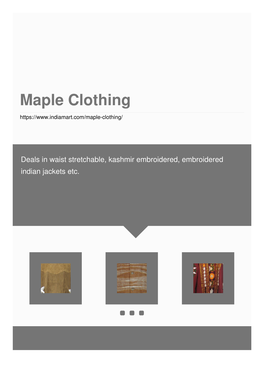 Maple Clothing