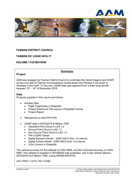 Tasman District Council Tasman Dc Lidar 2016-17