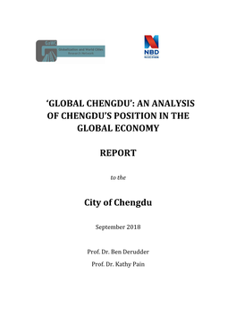 An Analysis of Chengdu's Position in the Global Economy Report