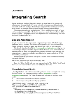 CHAPTER 19 Integrating Search