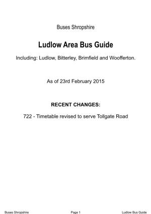 Ludlow Bus Guide Contents