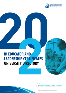 Ib Educator and Leadership Certificates University Directory