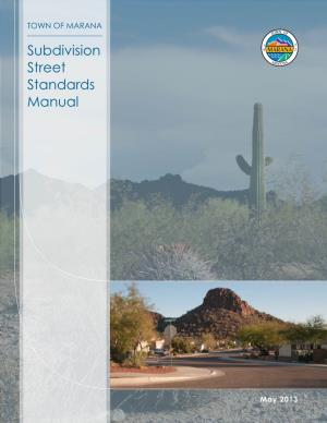 Subdivision Street Standards Manual