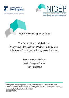 Assessing Uses of the Pedersen Index to Measure Changes in Party Vote Shares
