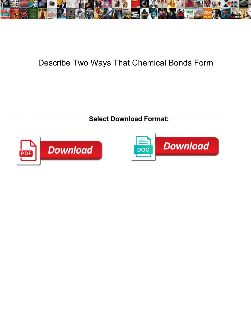 Describe Two Ways That Chemical Bonds Form