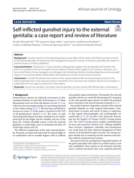 Self-Inflicted Gunshot Injury to the External Genitalia