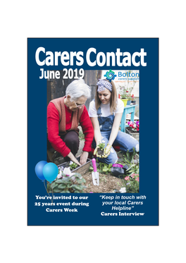 Keep in Touch with Your Local Carers Helpline