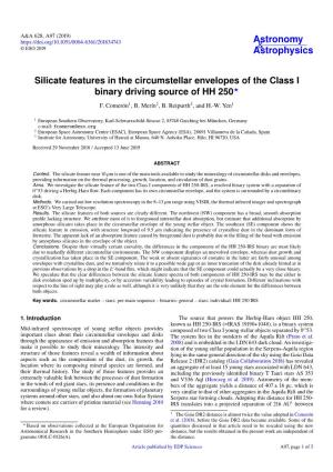 Silicate Features in the Circumstellar Envelopes of the Class I Binary Driving Source of HH 250? F