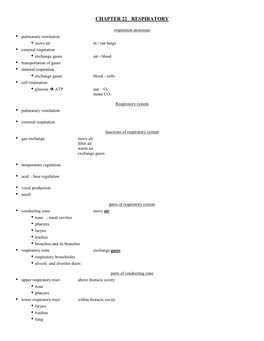 Ch22 Respiratory