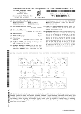 WO 2018/125895 Al 0 5 July 2018 (05.07.2018) W ! P O PCT