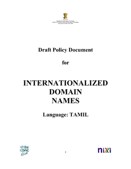 Internationalized Domain Names-Tamil
