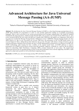 Advanced Architecture for Java Universal Message Passing (AA-JUMP)