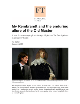 My Rembrandt and the Enduring Allure of the Old Master