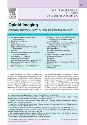 Opioid Imaging