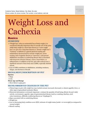 Weight Loss and Cachexia