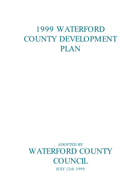 1999 Waterford County Development Plan