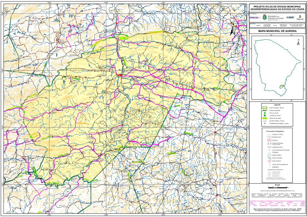 MAPA MUNICIPAL DE AURORA N Mm