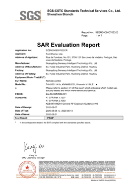 SAR Evaluation Report