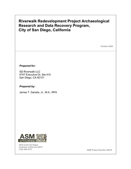Archaeological Research & Data Recovery Program