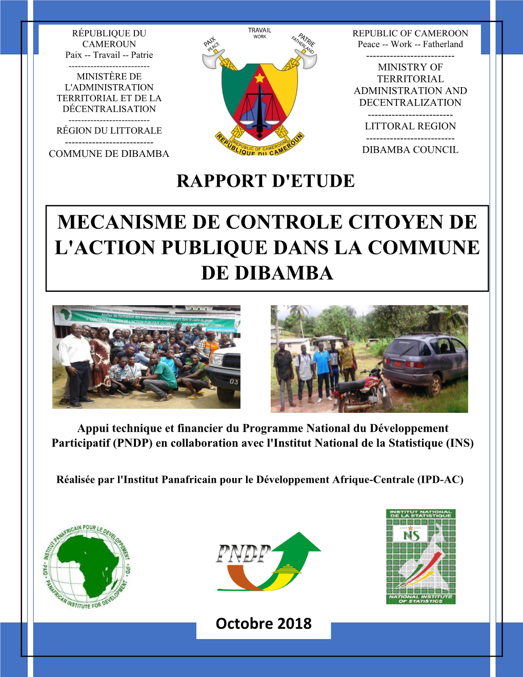 Rapport Enquête CCAP Commune De DIBAMBA TABLES DE MATIÈRES