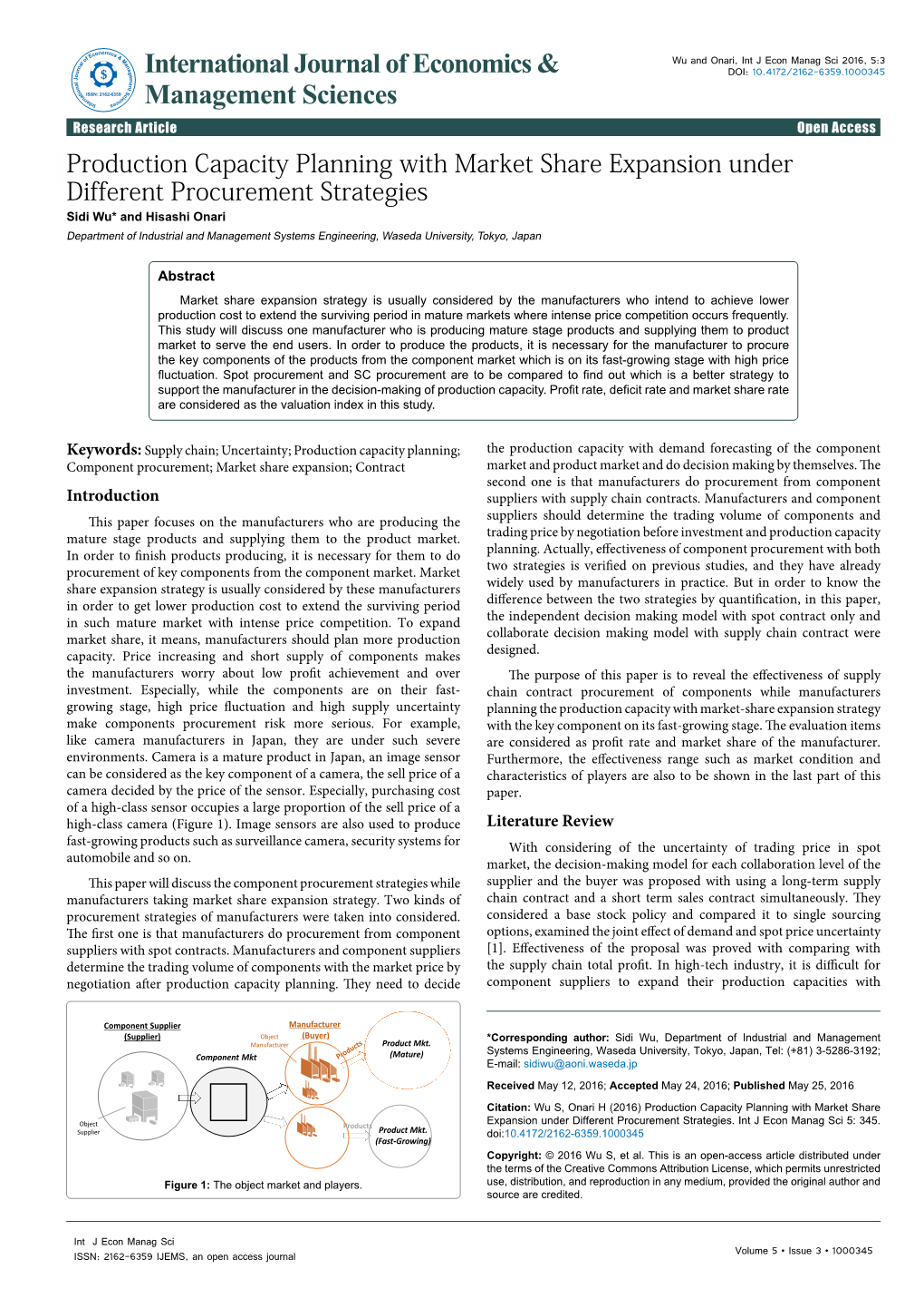 Production Capacity Planning with Market Share Expansion Under Different Procurement Strategies