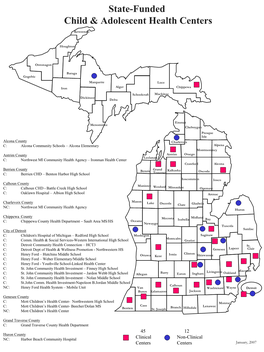 State-Funded Child & Adolescent Health Centers