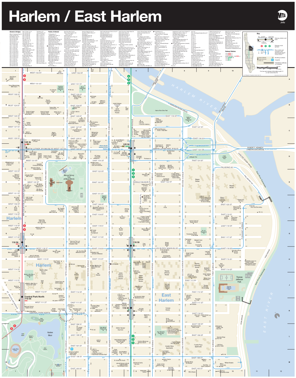 MTA Neighborhood Maps: Harlem/East Harlem