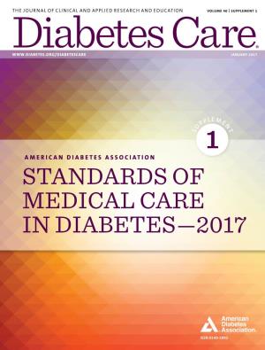 Standards of Medical Care in Diabetes—2017