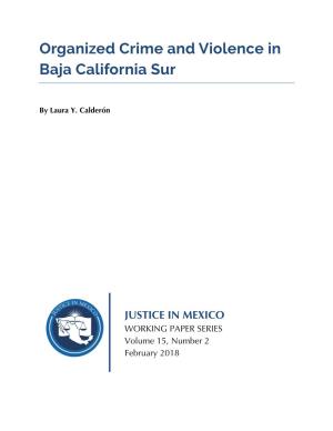 Organized Crime and Violence in Baja California Sur