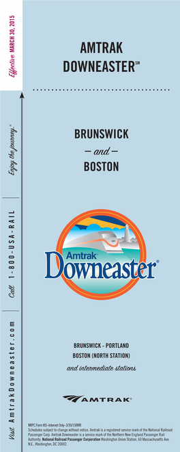 Amtrak Downeaster-Brunswick-Boston