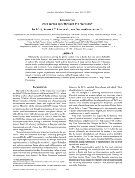 Deep Carbon Cycle Through Five Reactionsk