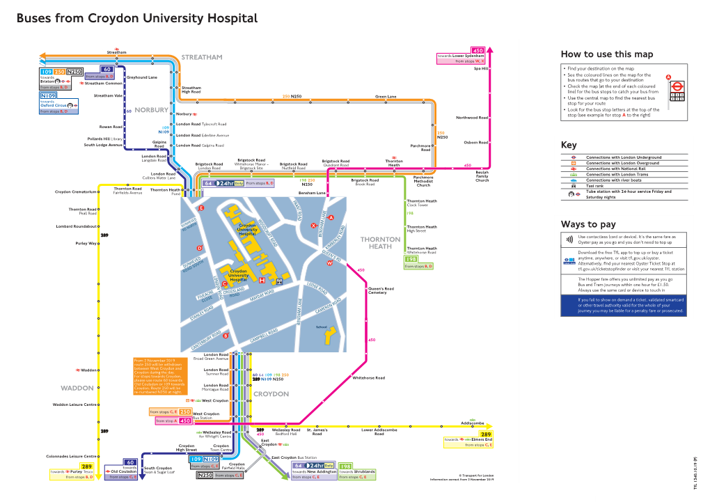 Buses from Croydon University Hospital Buses from Croydon University Hospital