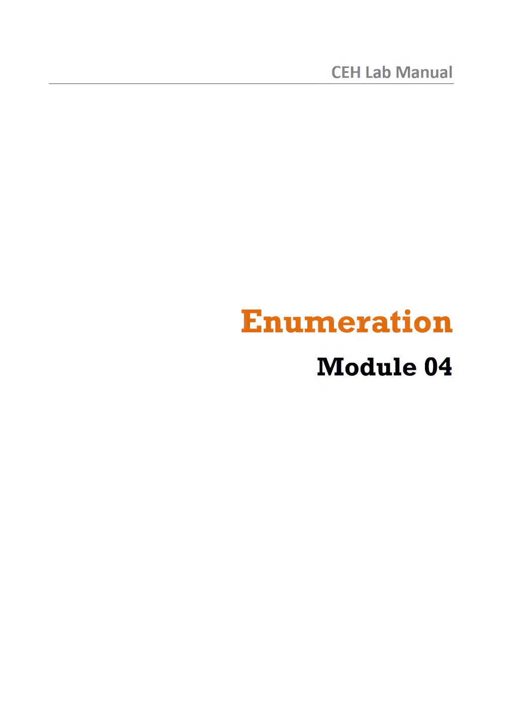 Enumeration Module 04 Enumeration