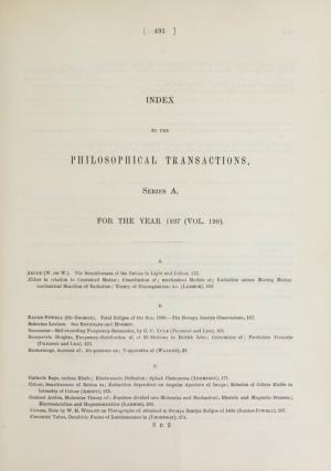 Philosophical Transactions