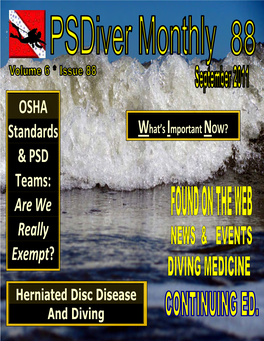 OSHA Standards & PSD Teams: Are We Really Exempt?