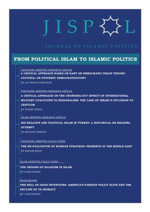 From Political Islam to Islamic Politics
