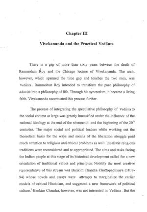Chapter III Vivekananda and the Practical Vedanta