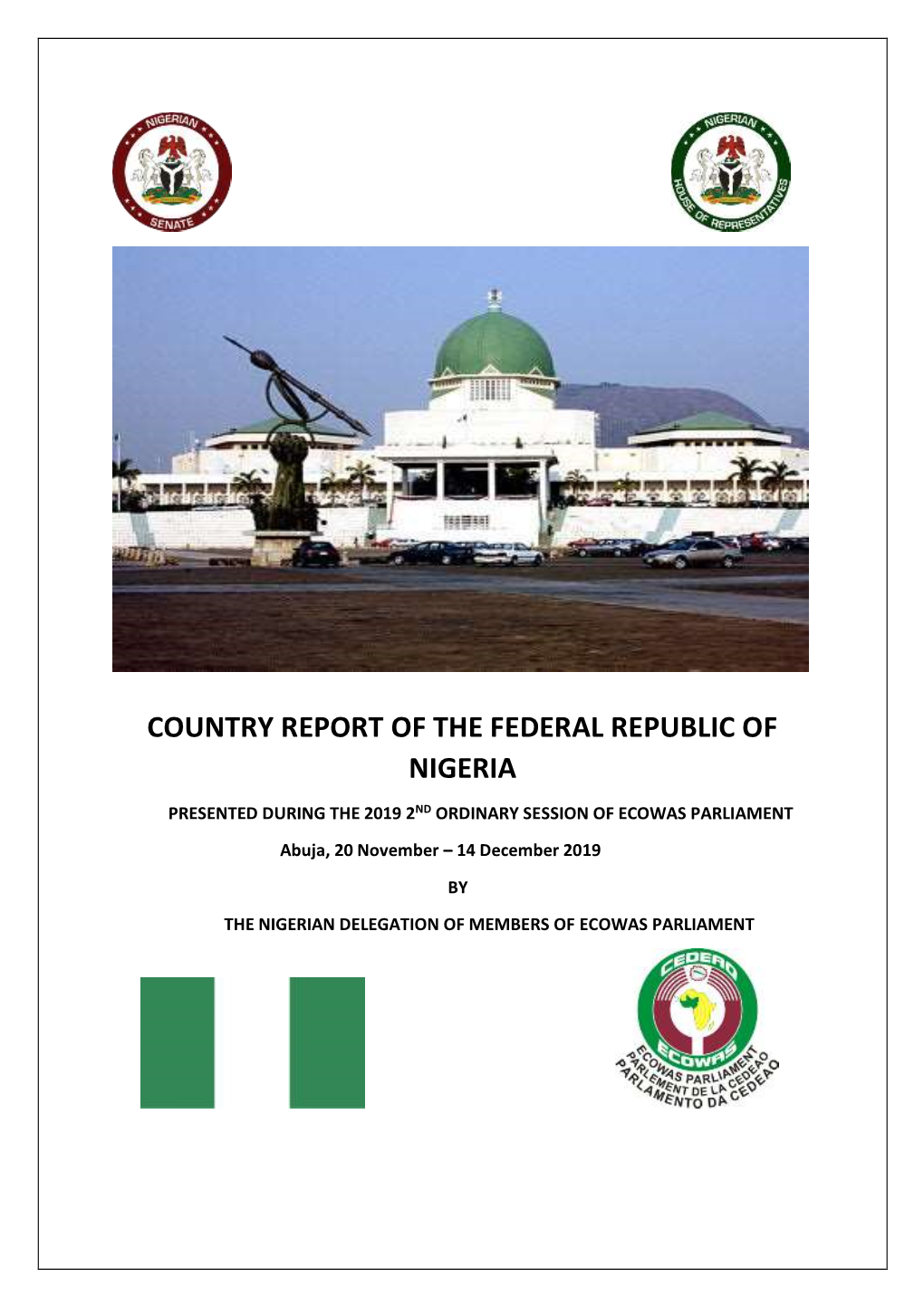 Country Report of the Federal Republic of Nigeria