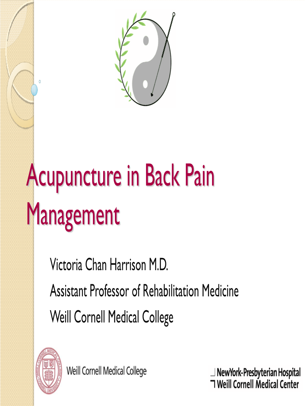 Acupuncture and Musculoskeletal Pain