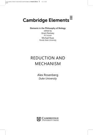 Reduction and Mechanism
