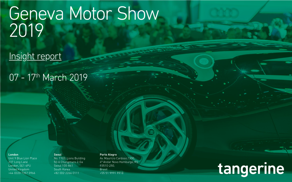 Geneva Motor Show 2019 Insight