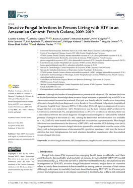 Invasive Fungal Infections in Persons Living with HIV in an Amazonian Context: French Guiana, 2009–2019