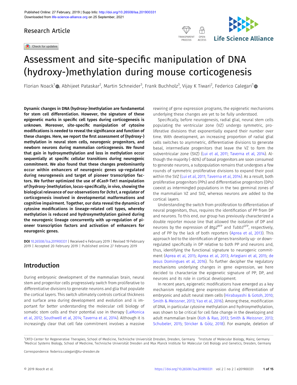 Assessment and Site-Specific Manipulation of DNA (Hydroxy