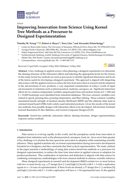 Improving Innovation from Science Using Kernel Tree Methods As a Precursor to Designed Experimentation